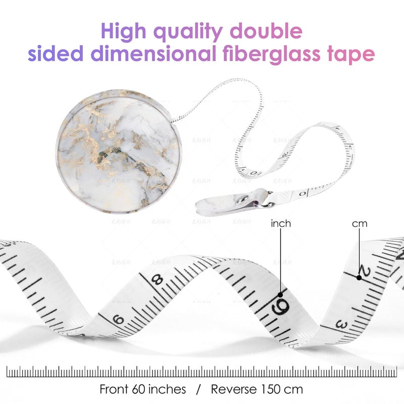 Gerkia Sewing Tape Measure，Colour Printed Small Retractable Soft Measuring Tape for Tailor Cloth Fabric Body Measurements. - Image 5